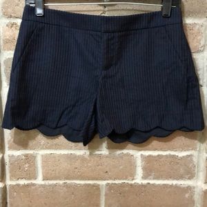 Navy Club Monaco Scalloped Edged Shorts